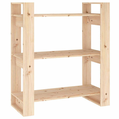 813899 vidaXL Book Cabinet/Room Divider 80x35x91 cm Solid Wood Pine