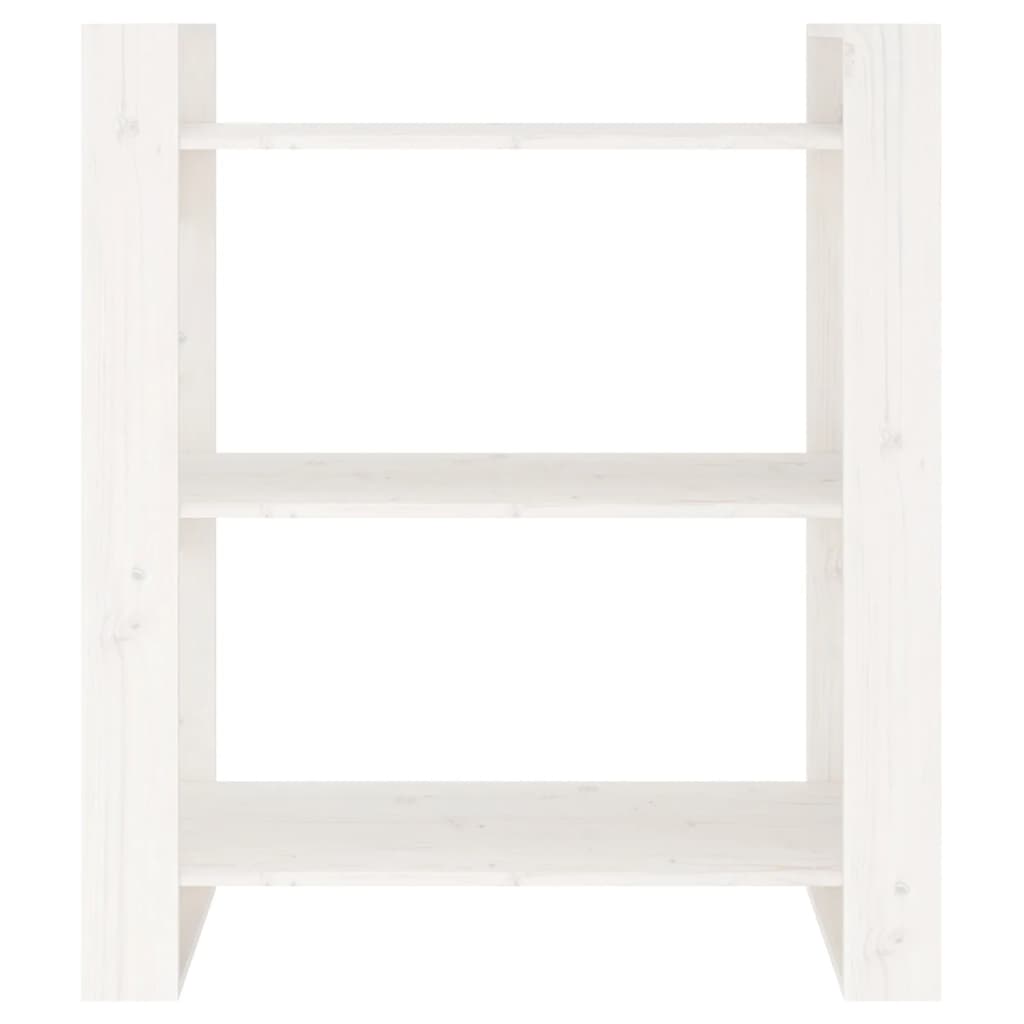 vidaXL Book Cabinet/Room Divider White 80x35x91 cm Solid Wood Pine
