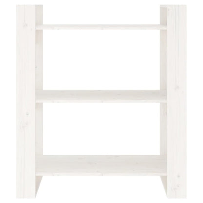vidaXL Book Cabinet/Room Divider White 80x35x91 cm Solid Wood Pine
