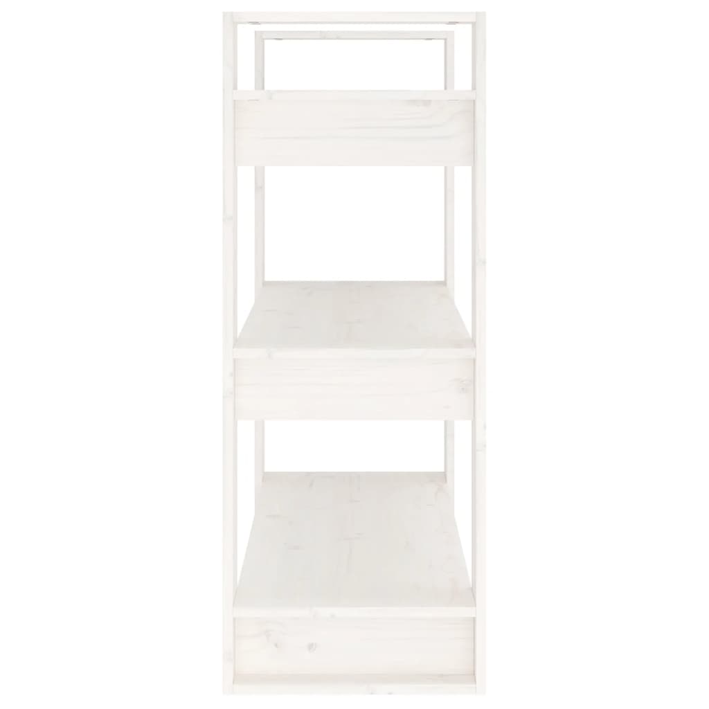 vidaXL Book Cabinet/Room Divider White 80x35x91 cm Solid Wood Pine