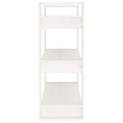 vidaXL Book Cabinet/Room Divider White 80x35x91 cm Solid Wood Pine