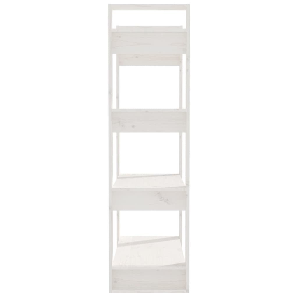 vidaXL Book Cabinet/Room Divider White 80x35x125 cm Solid Wood Pine