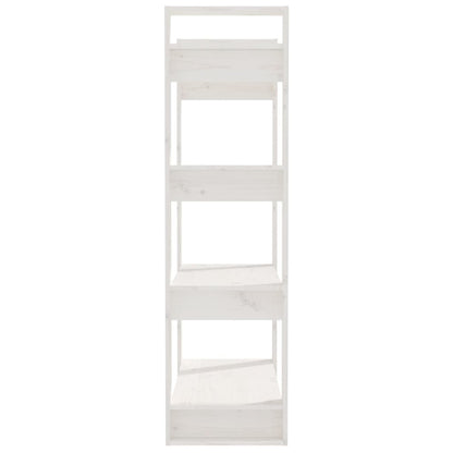 vidaXL Book Cabinet/Room Divider White 80x35x125 cm Solid Wood Pine