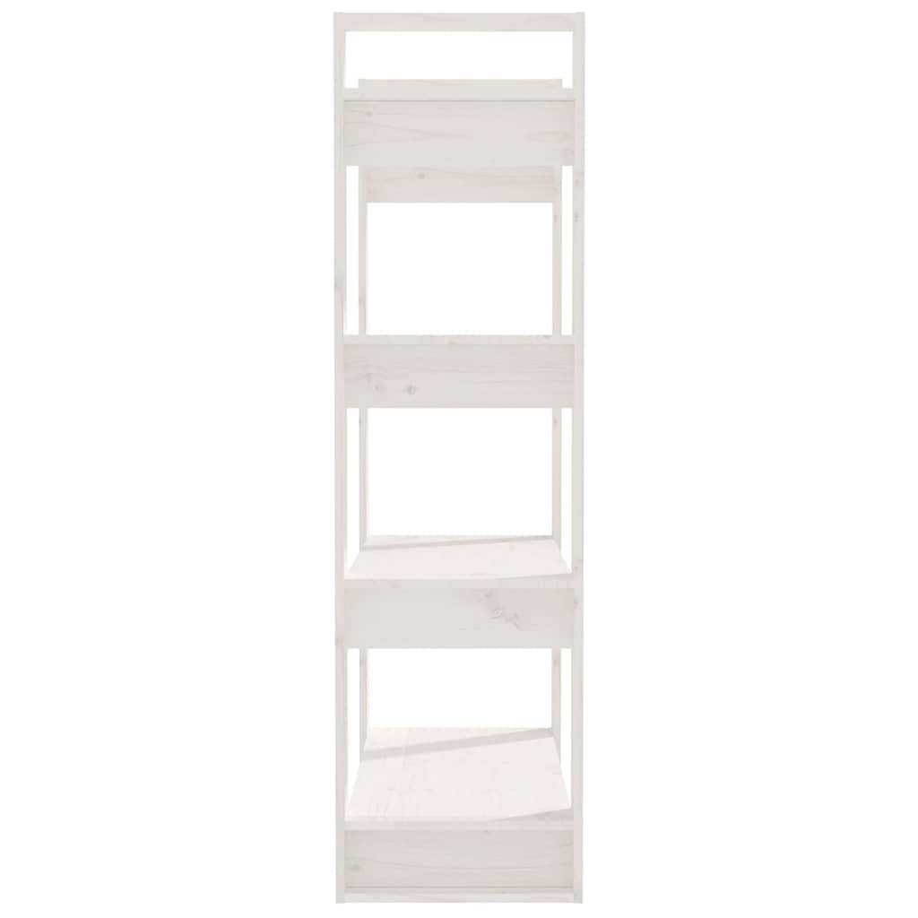 vidaXL Book Cabinet/Room Divider White 80x35x125 cm Solid Wood Pine