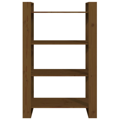 vidaXL Book Cabinet/Room Divider Honey Brown 80x35x125 cm Solid Wood