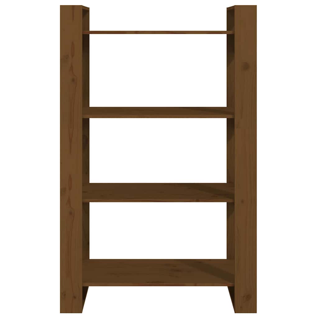 vidaXL Book Cabinet/Room Divider Honey Brown 80x35x125 cm Solid Wood