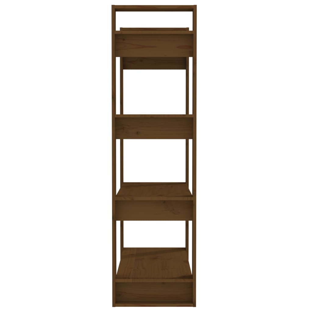 vidaXL Book Cabinet/Room Divider Honey Brown 80x35x125 cm Solid Wood