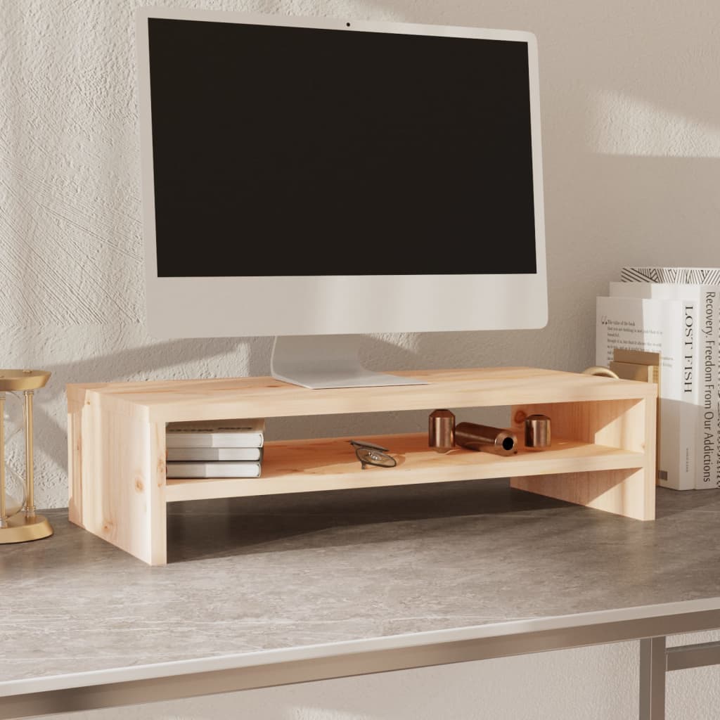 813914 vidaXL Monitor Stand 50x24x13 cm Solid Wood Pine