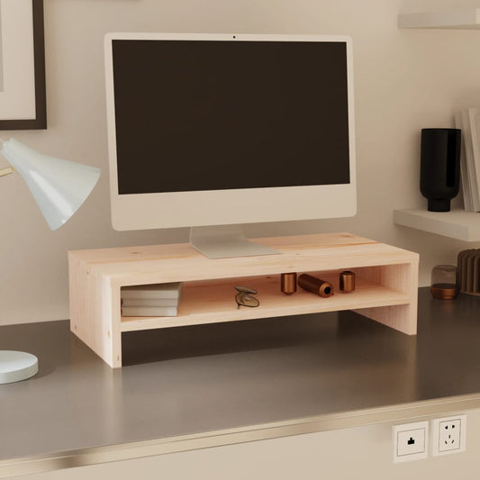813914 vidaXL Monitor Stand 50x24x13 cm Solid Wood Pine
