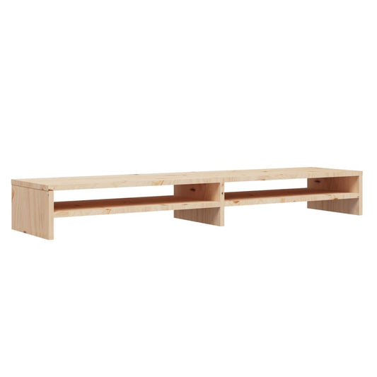 813919 vidaXL Monitor Stand 100x24x13 cm Solid Wood Pine