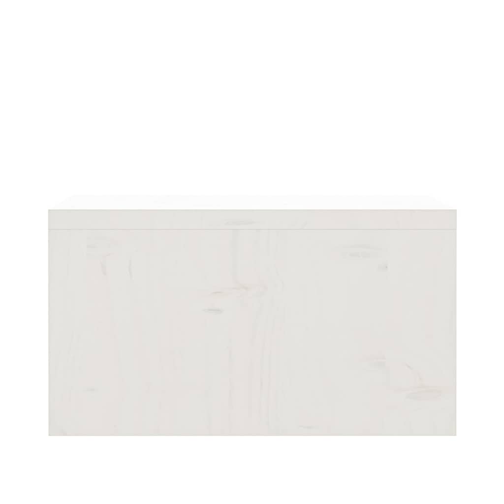 vidaXL Monitor Stand White 50x27x15 cm Solid Wood Pine