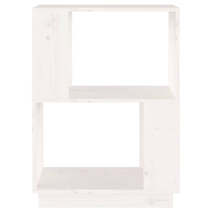 814030 vidaXL Book Cabinet/Room Divider White 51x25x70 cm Solid Wood Pine