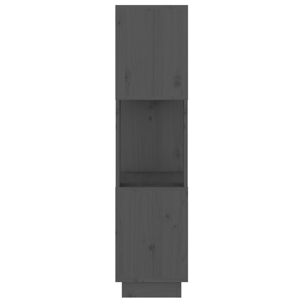 vidaXL Book Cabinet/Room Divider Grey 51x25x101 cm Solid Wood Pine
