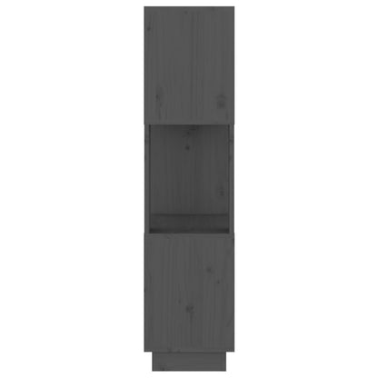 vidaXL Book Cabinet/Room Divider Grey 51x25x101 cm Solid Wood Pine