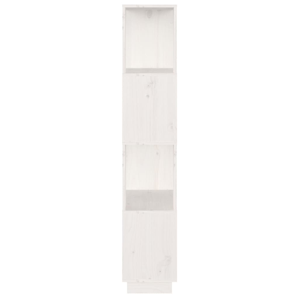vidaXL Book Cabinet/Room Divider White 51x25x132 cm Solid Wood Pine