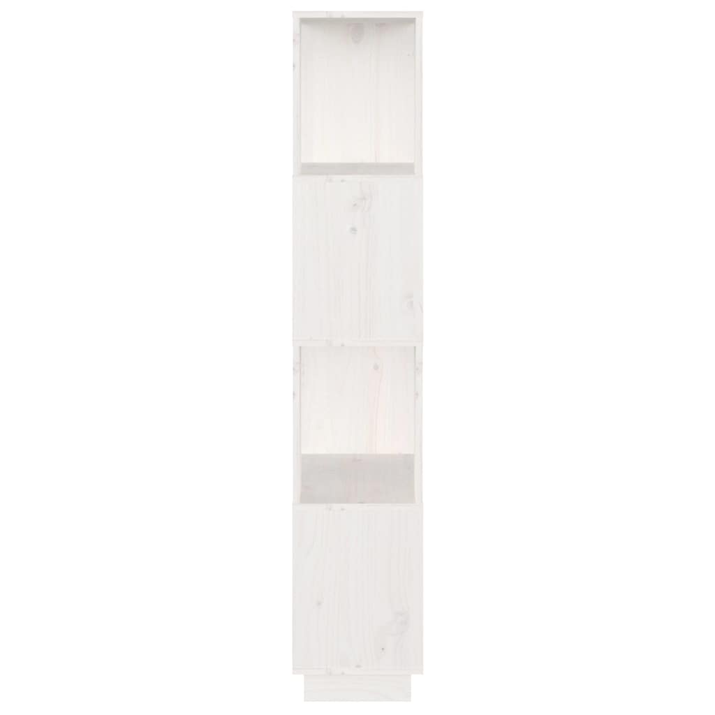 vidaXL Book Cabinet/Room Divider White 51x25x132 cm Solid Wood Pine