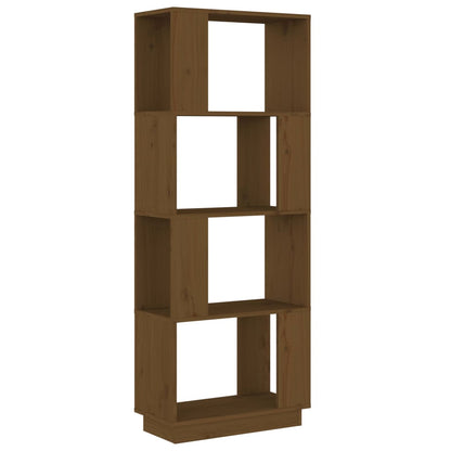 vidaXL Book Cabinet/Room Divider Honey Brown 51x25x132 cm Solid Wood Pine