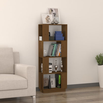 vidaXL Book Cabinet/Room Divider Honey Brown 51x25x132 cm Solid Wood Pine