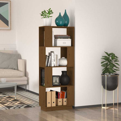vidaXL Book Cabinet/Room Divider Honey Brown 51x25x132 cm