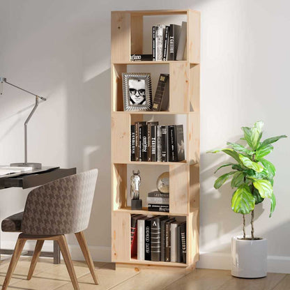 814044 vidaXL Book Cabinet/Room Divider 51x25x163,5 cm Solid Wood Pine