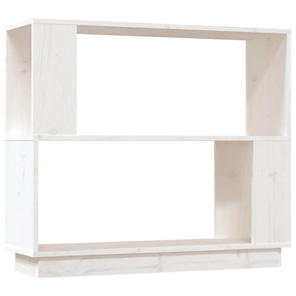 814050 vidaXL Book Cabinet/Room Divider White 80x25x70 cm Solid Wood Pine
