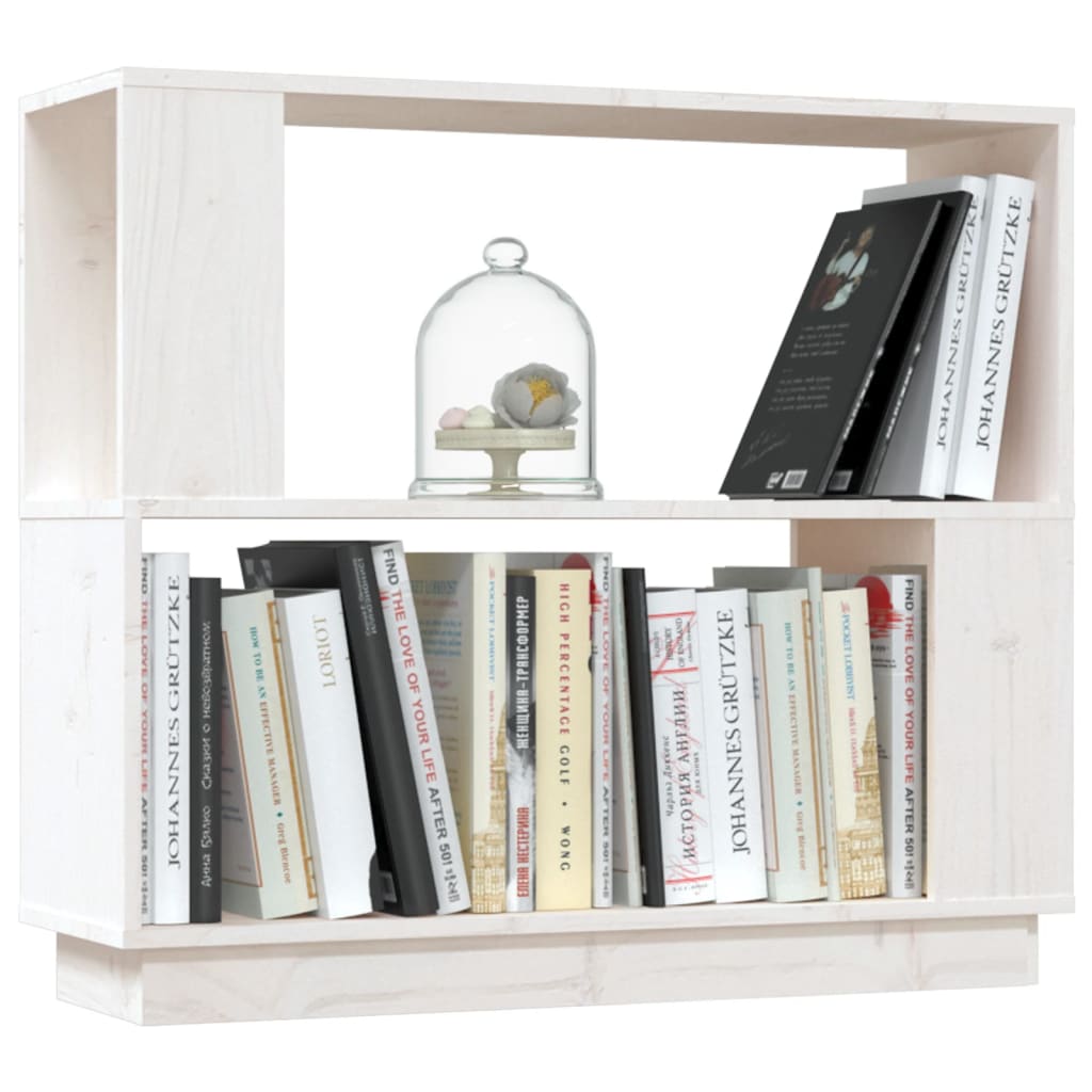 vidaXL Book Cabinet/Room Divider White 80x25x70 cm Solid Wood Pine