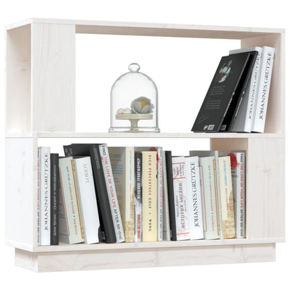 vidaXL Book Cabinet/Room Divider White 80x25x70 cm Solid Wood Pine