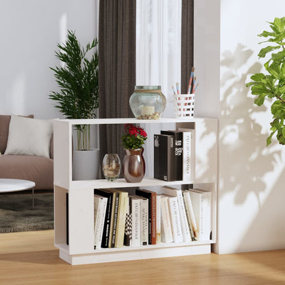 vidaXL Book Cabinet/Room Divider White 80x25x70 cm Solid Wood Pine