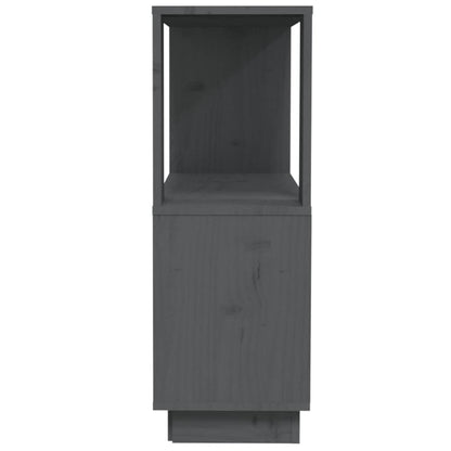 vidaXL Book Cabinet/Room Divider Grey 80x25x70 cm Solid Wood Pine