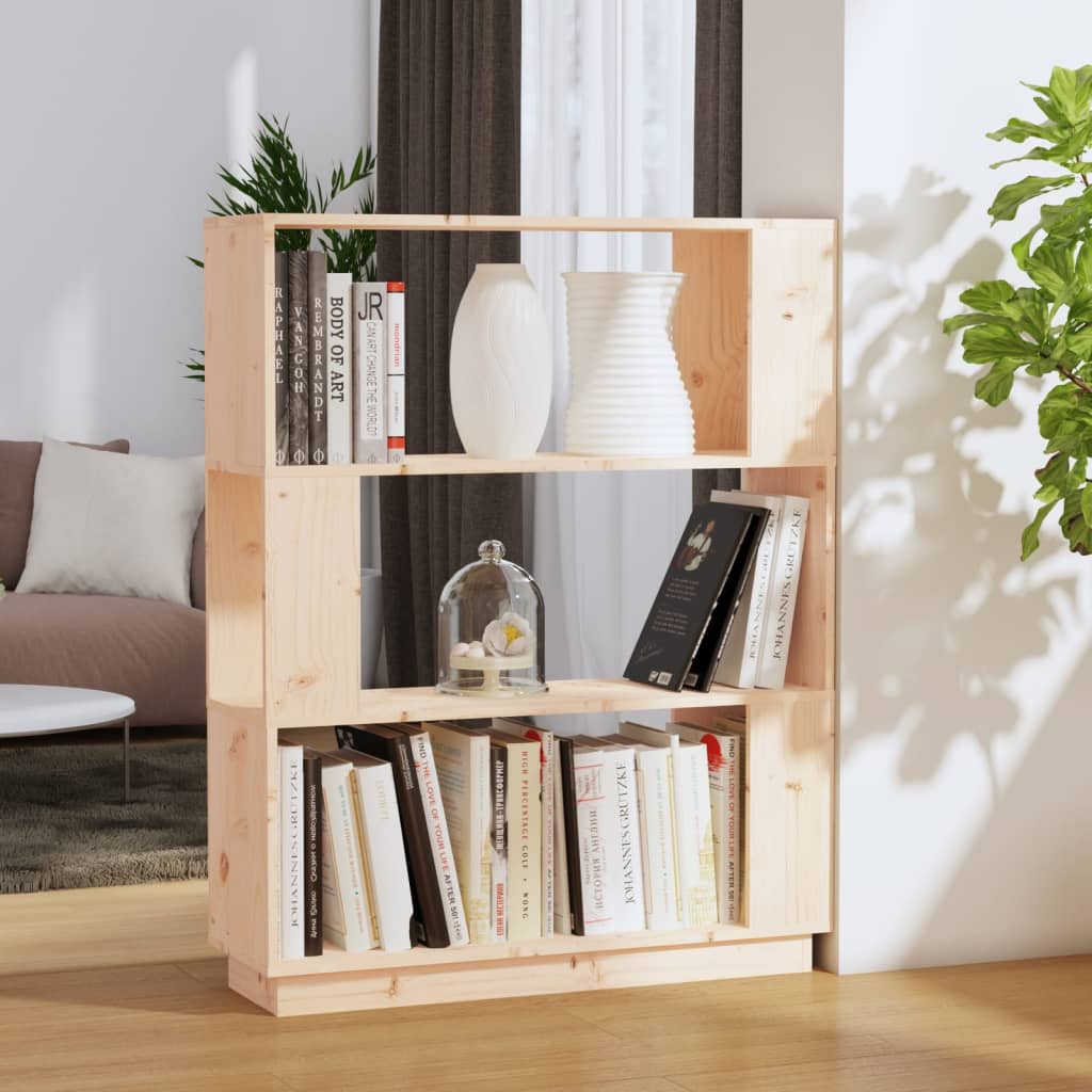 vidaXL Book Cabinet/Room Divider 80x25x101 cm Solid Wood Pine