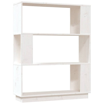 vidaXL Book Cabinet/Room Divider White 80x25x101 cm Solid Wood Pine