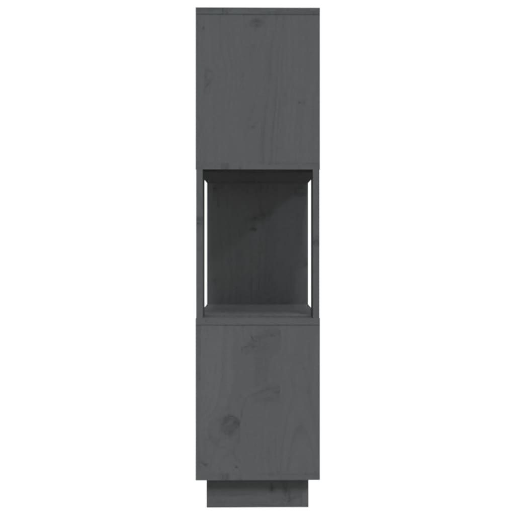 vidaXL Book Cabinet/Room Divider Grey 80x25x101 cm Solid Wood Pine