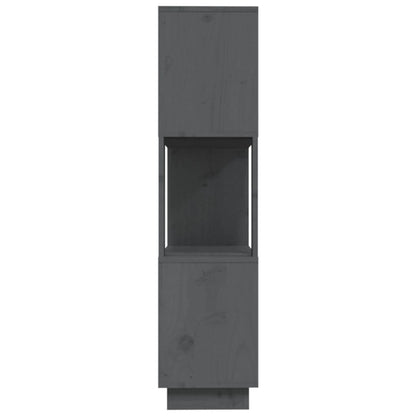 vidaXL Book Cabinet/Room Divider Grey 80x25x101 cm Solid Wood Pine