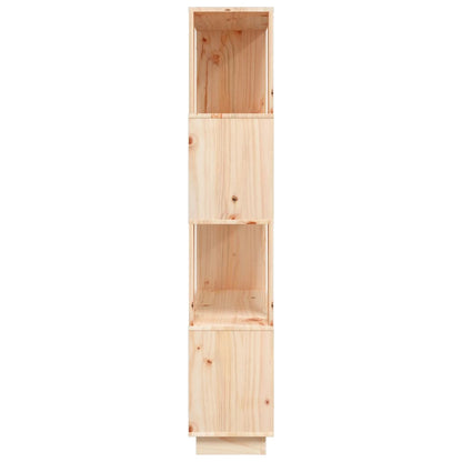 vidaXL Book Cabinet | Natural wood | Solid pine wood | 80 x 25 x 132 cm