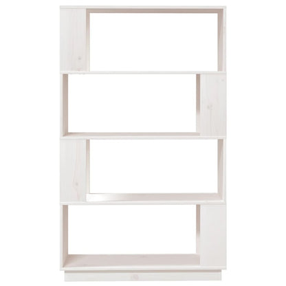 vidaXL Book Cabinet/Room Divider White 80x25x132 cm Solid Wood Pine