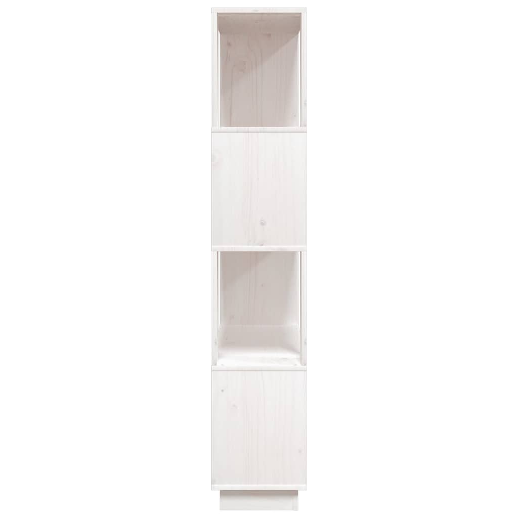 vidaXL Book Cabinet/Room Divider White 80x25x132 cm Solid Wood Pine