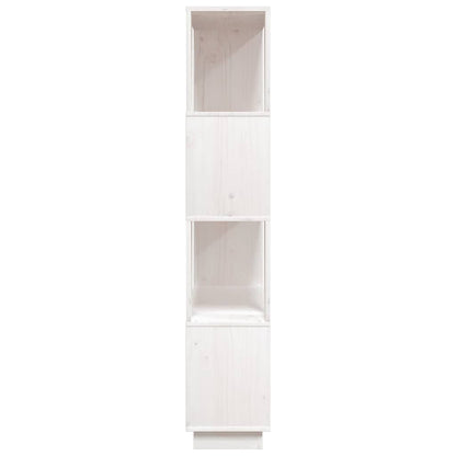 vidaXL Book Cabinet/Room Divider White 80x25x132 cm Solid Wood Pine