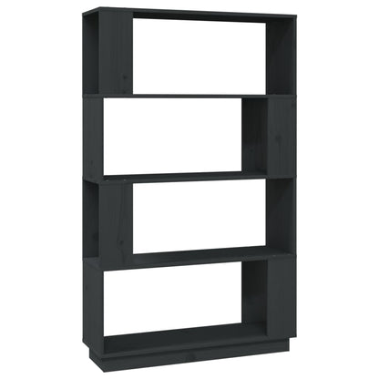 vidaXL Book Cabinet/Room Divider Grey 80x25x132 cm Solid Wood Pine