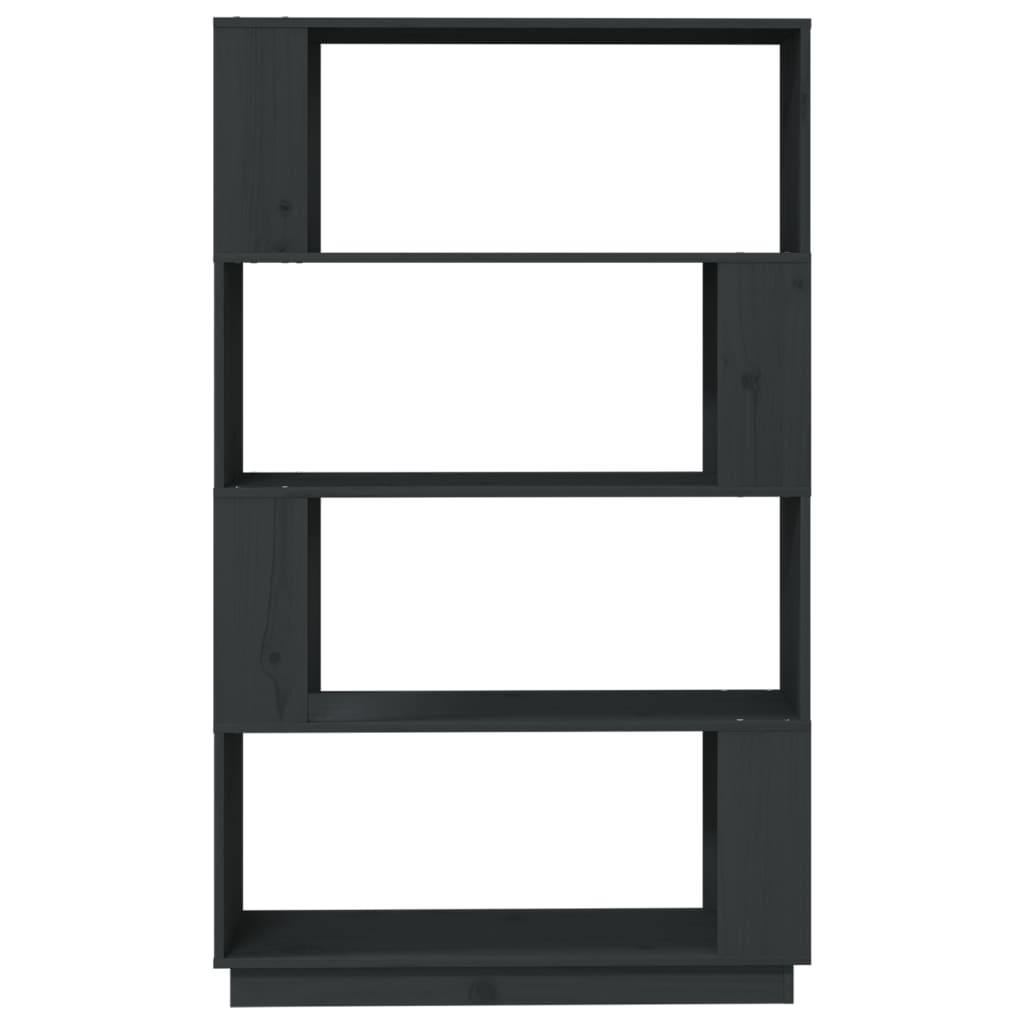 vidaXL Book Cabinet/Room Divider Grey 80x25x132 cm Solid Wood Pine