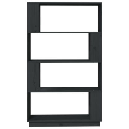 vidaXL Book Cabinet/Room Divider Grey 80x25x132 cm Solid Wood Pine