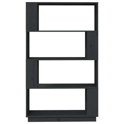 vidaXL Book Cabinet/Room Divider Grey 80x25x132 cm Solid Wood Pine