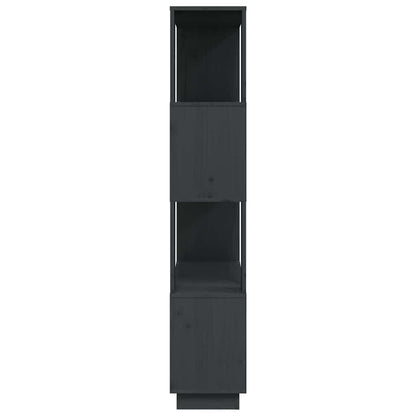 vidaXL Book Cabinet/Room Divider Grey 80x25x132 cm Solid Wood Pine