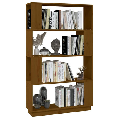 vidaXL Book Cabinet/Room Divider Honey Brown 80x25x132 cm Solid Wood