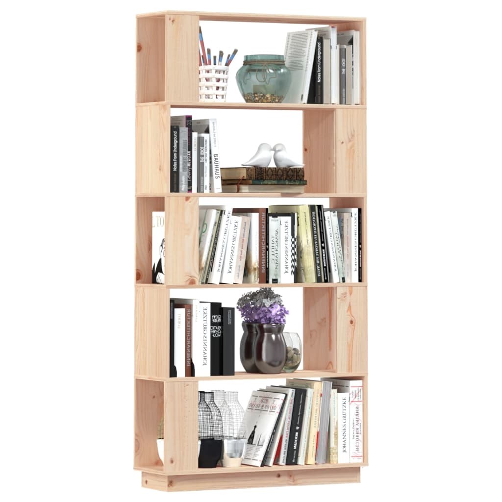 vidaXL Book Cabinet/Room Divider 80x25x163.5 cm Solid Wood Pine