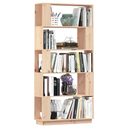 vidaXL Book Cabinet/Room Divider 80x25x163.5 cm Solid Wood Pine