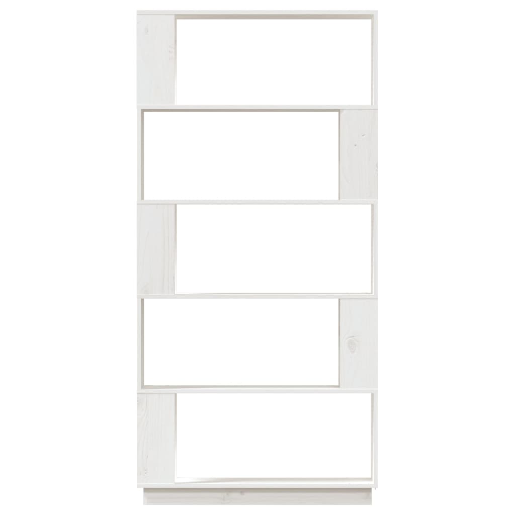 vidaXL Book Cabinet/Room Divider White 80x25x163.5 cm Solid Wood Pine