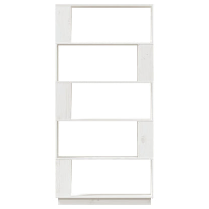 vidaXL Book Cabinet/Room Divider White 80x25x163.5 cm Solid Wood Pine