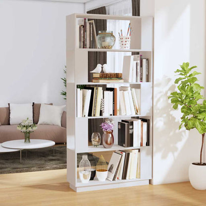vidaXL Book Cabinet/Room Divider White 80x25x163.5 cm Solid Wood Pine