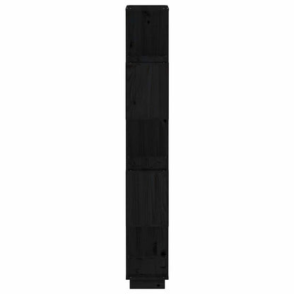 vidaXL Book Cabinet/Room Divider Black 80x25x163,5 cm Solid Wood Pine