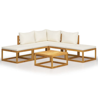 vidaXL 6 Piece Garden Lounge Set with Cushions Solid Wood Acacia (UK/IE/FI/NO only)
